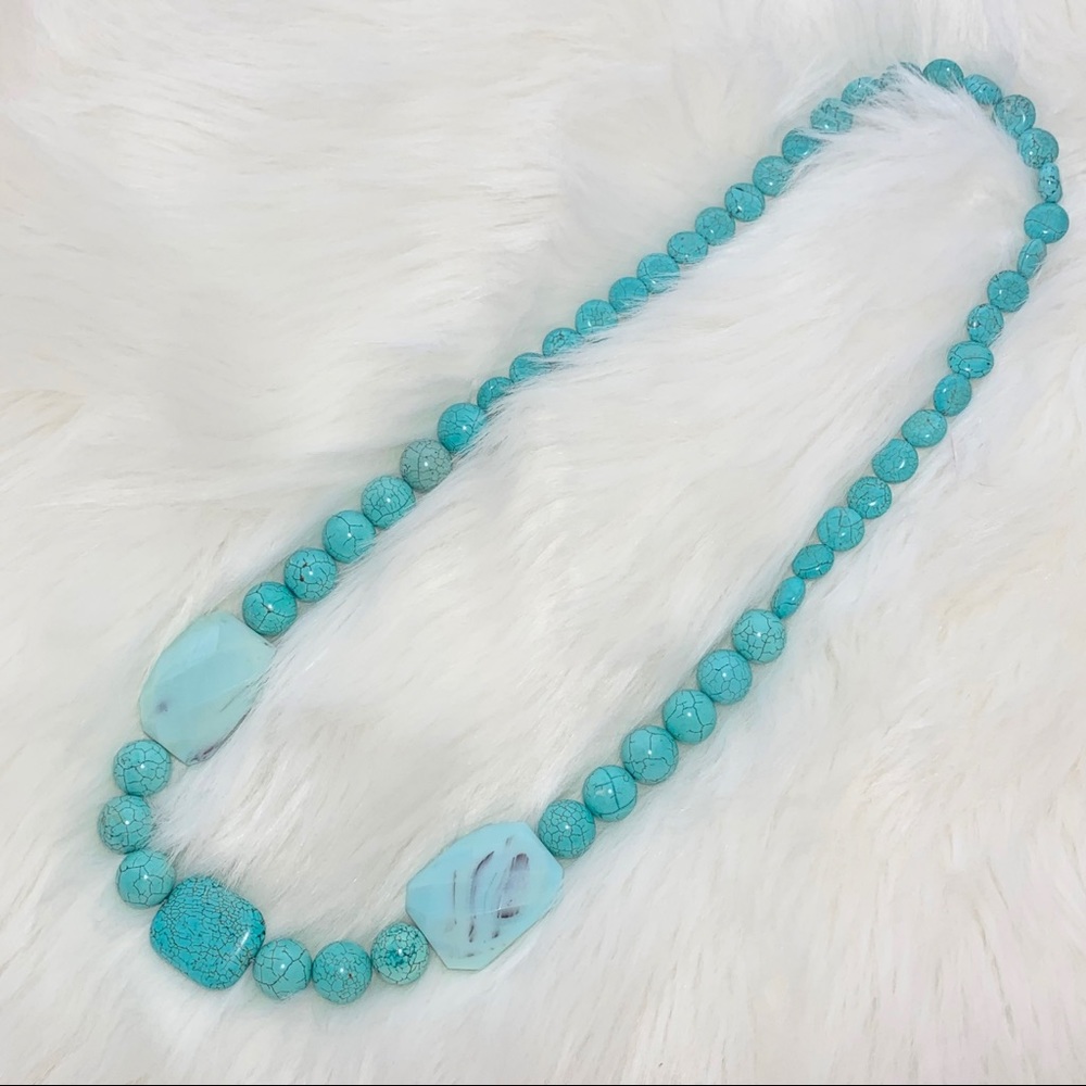 Turquoise Handcrafted Gemstone Necklace - Picture 2 of 4